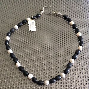 🖤NEW HAWAII pearls & obsidian beads necklace